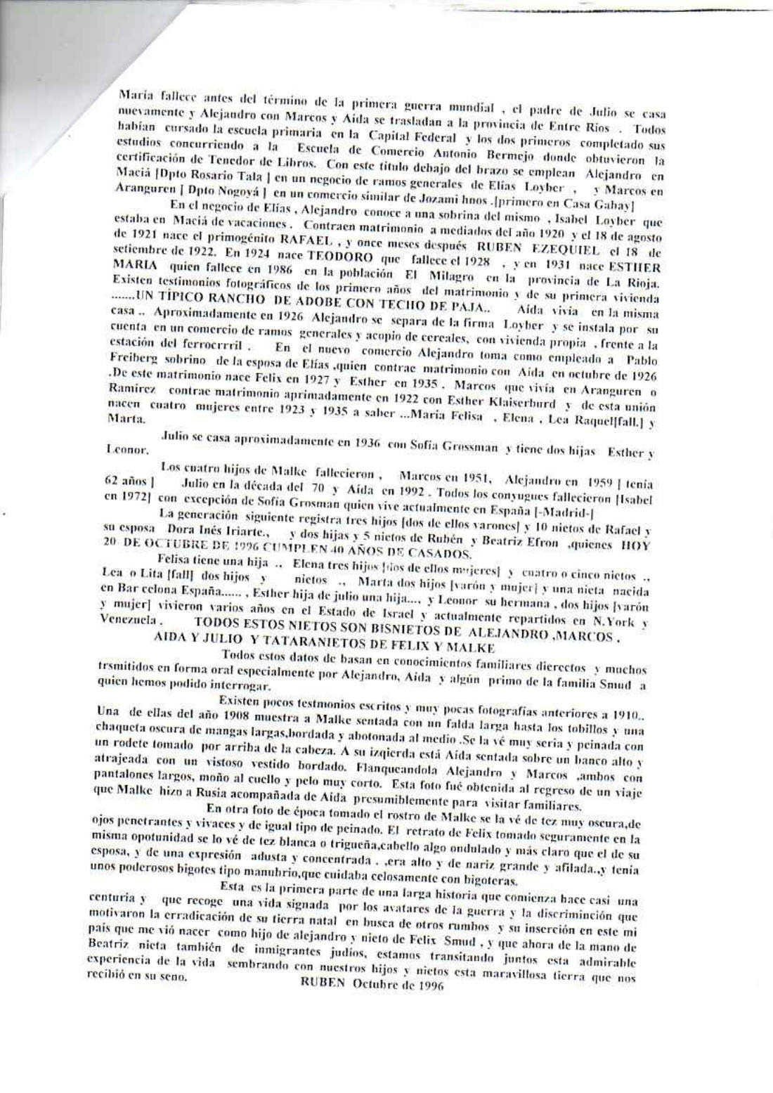 El documento de Rubén, octubre de 1996, página 3 de 3
